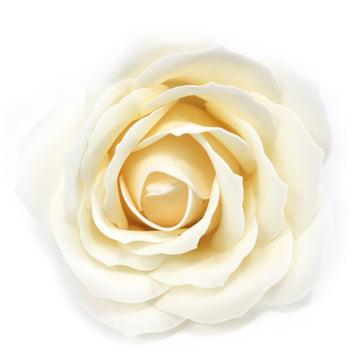 Craft Soap Flowers - Lrg Rose - Ivory