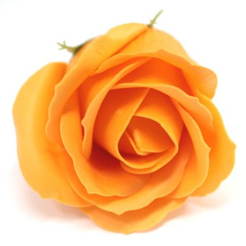 Craft Soap Flowers - Med Rose - Orange x 10 pcs