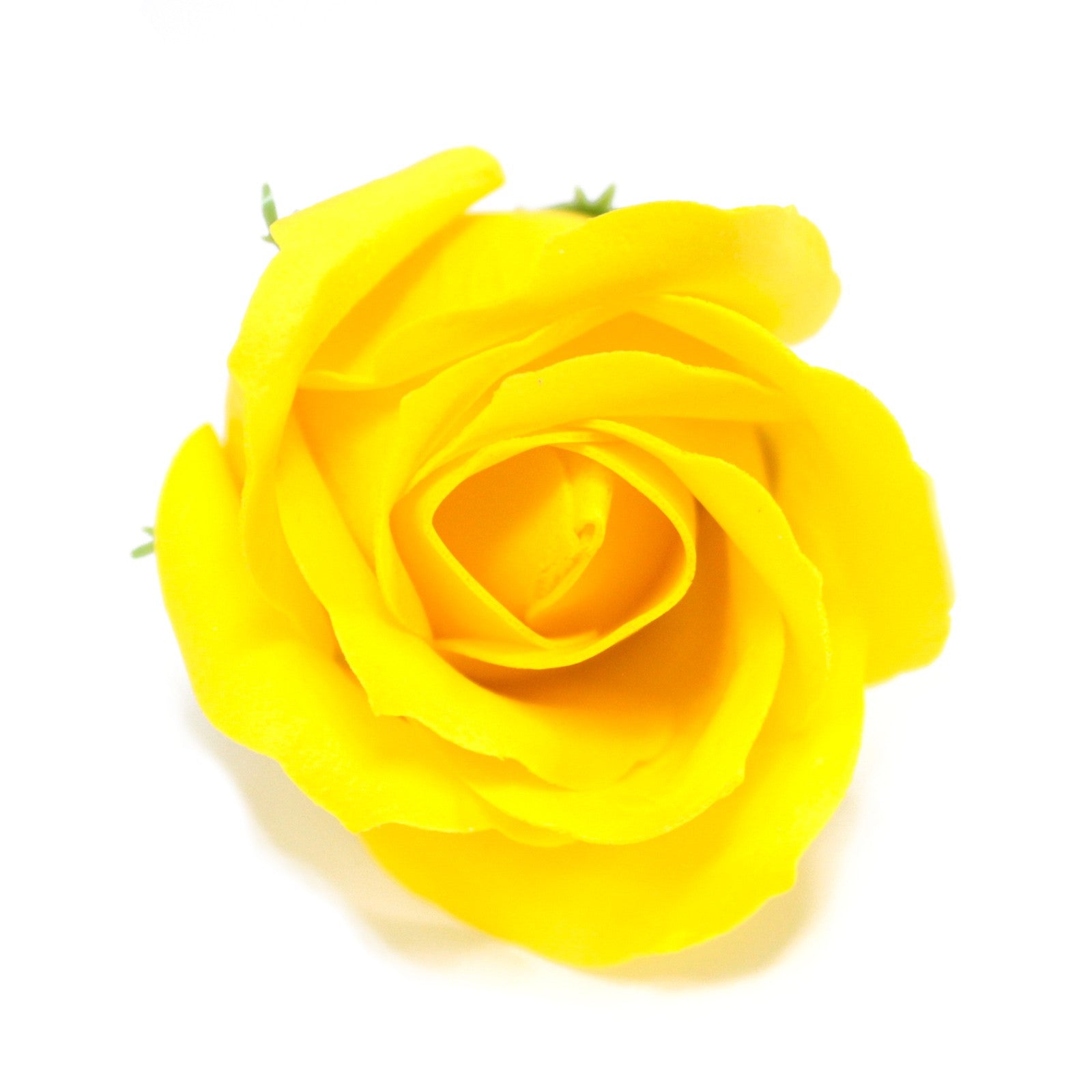 Craft Soap Flowers - Med Rose - Yellow x 10 pcs