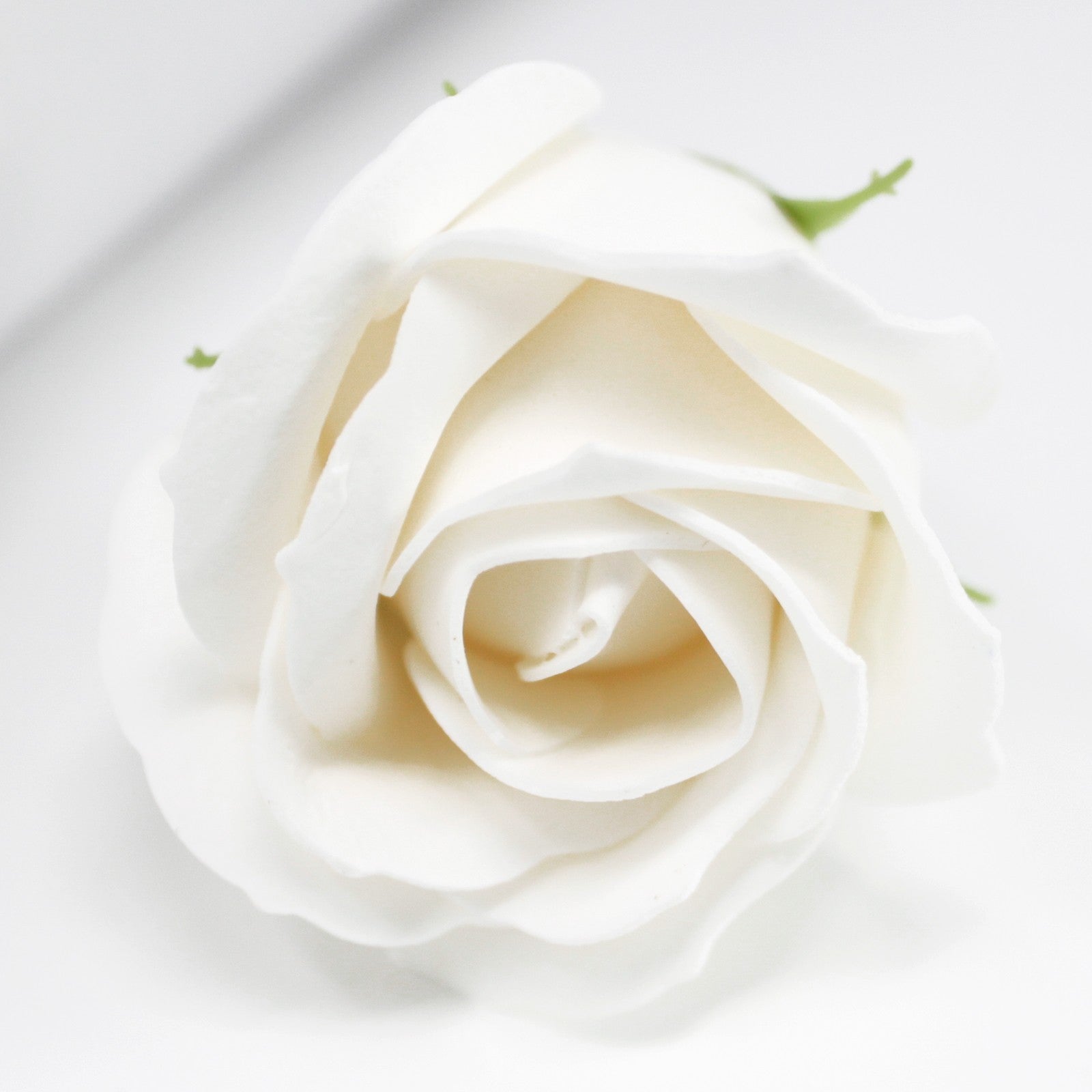 Craft Soap Flowers - Med Rose - White x 10 pcs