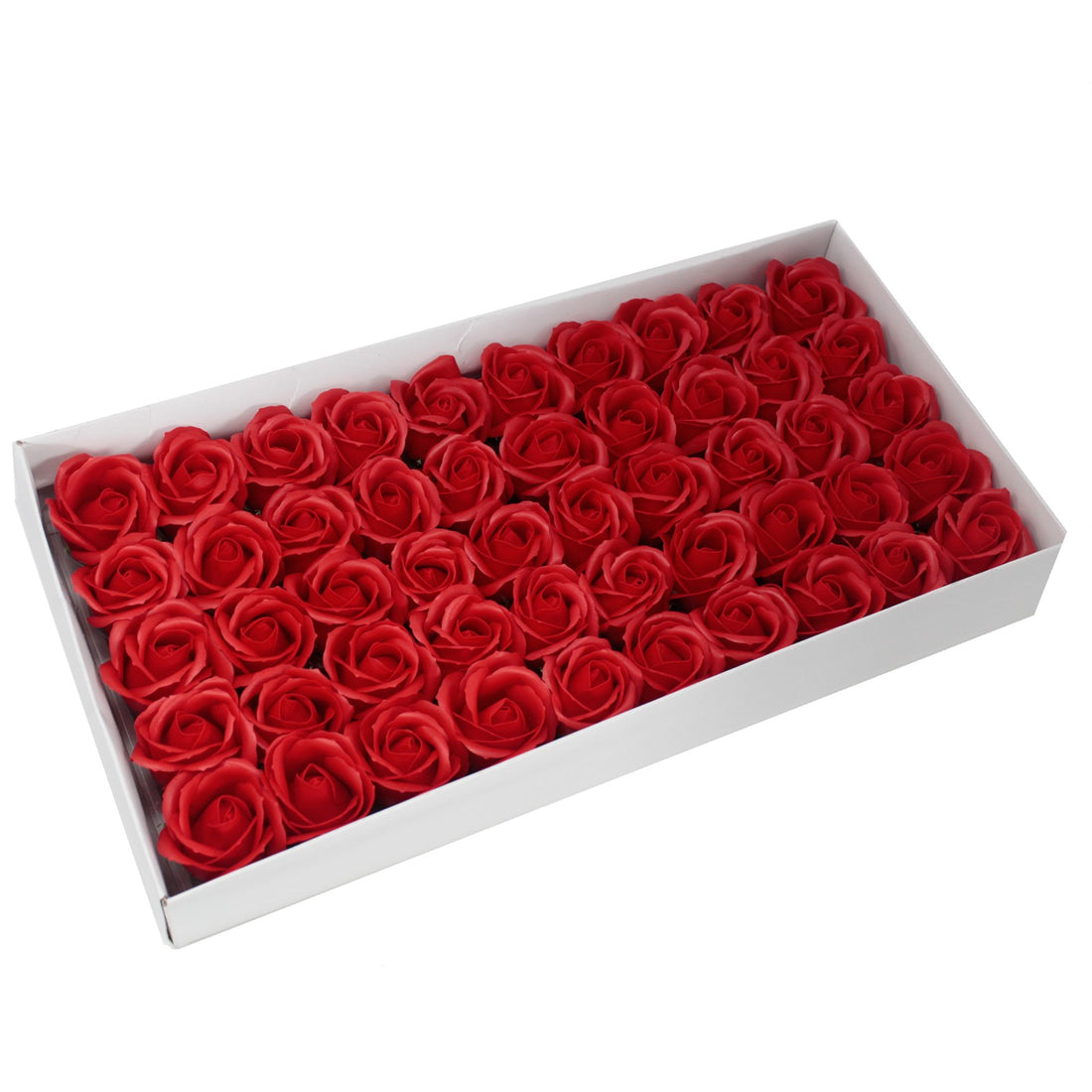 Craft Soap Flowers - Med Rose - Red x 10 pcs
