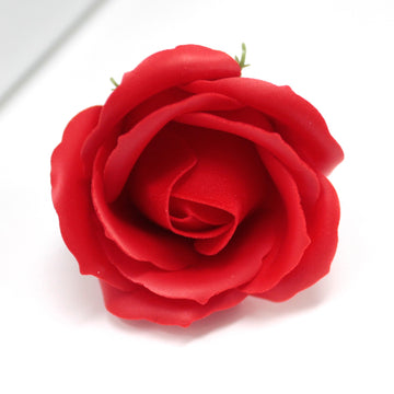 Craft Soap Flowers - Med Rose - Red x 10 pcs