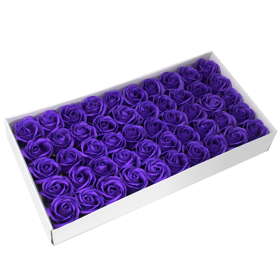 Craft Soap Flowers - Med Rose - Violet x 10 pcs