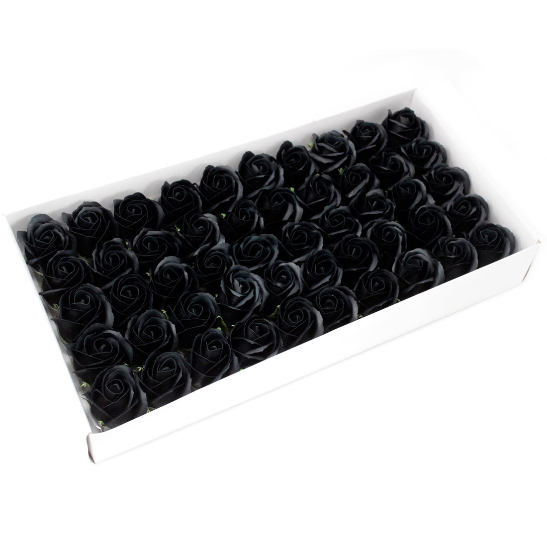 Craft Soap Flowers - Med Rose - Black x 10 pcs