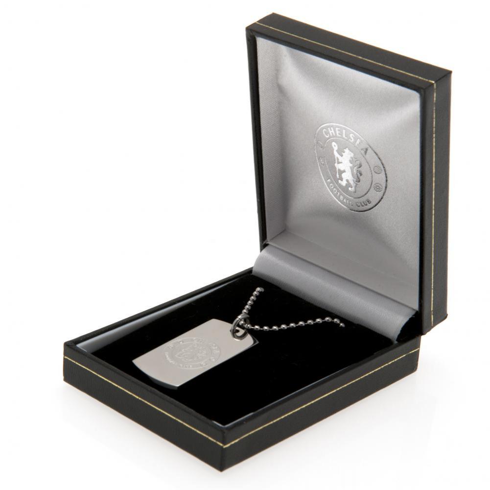 Chelsea FC Engraved Stainless Steel Dog Tag & Chain