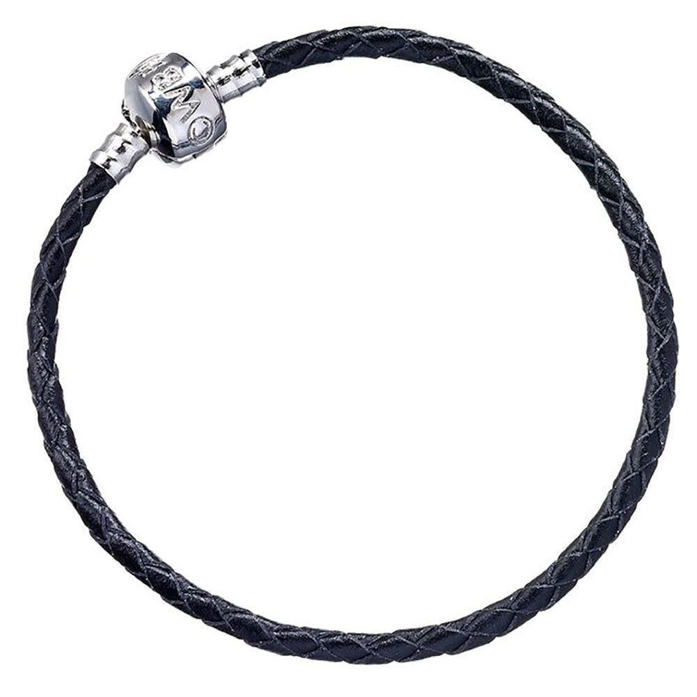 Harry Potter Leather Charm Bracelet Black L - Officially licensed merchandise.