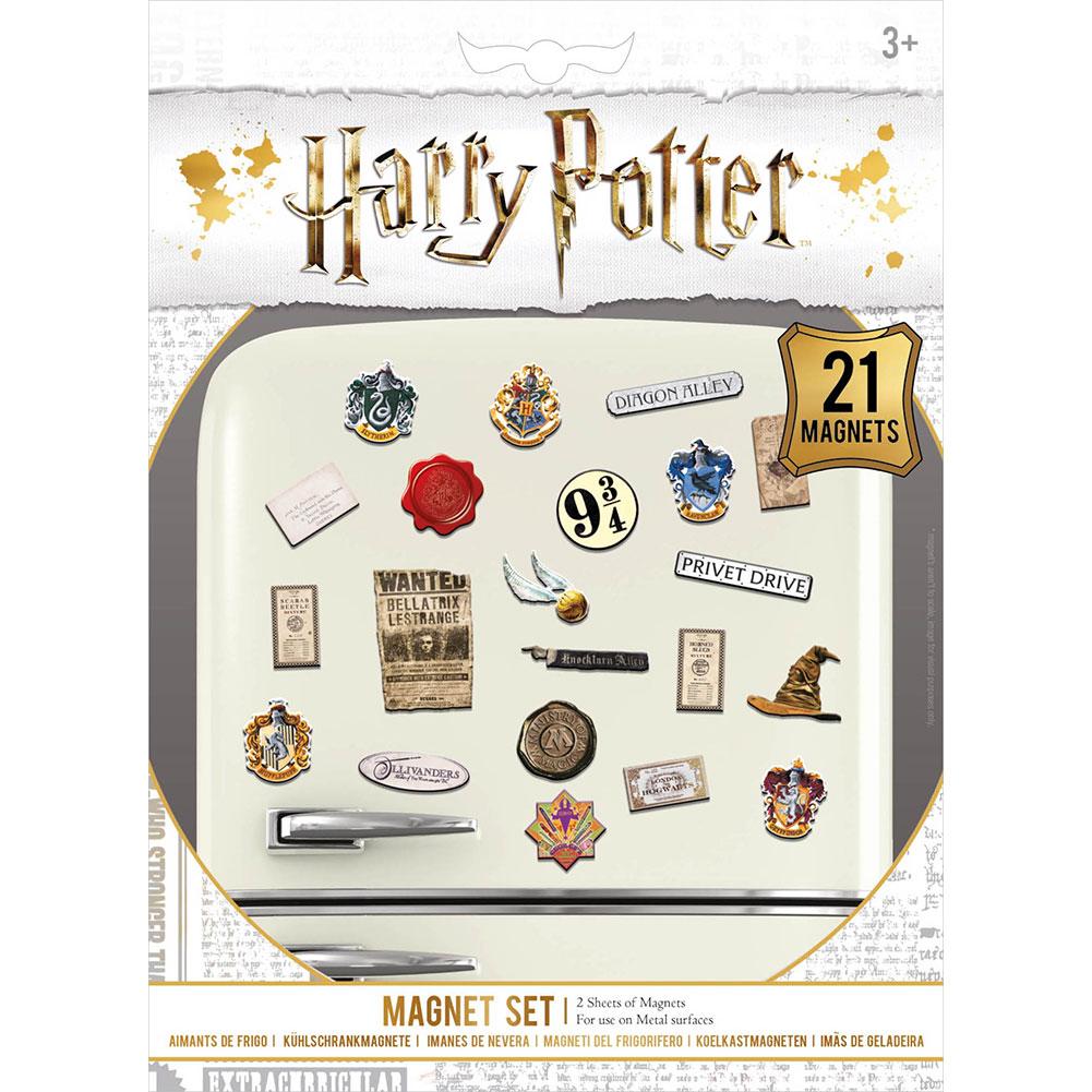 Harry Potter Fridge Magnet Set - Officially licensed merchandise.