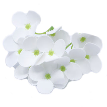 Craft Soap Flowers - Hyacinth Bean - White x 10 pcs