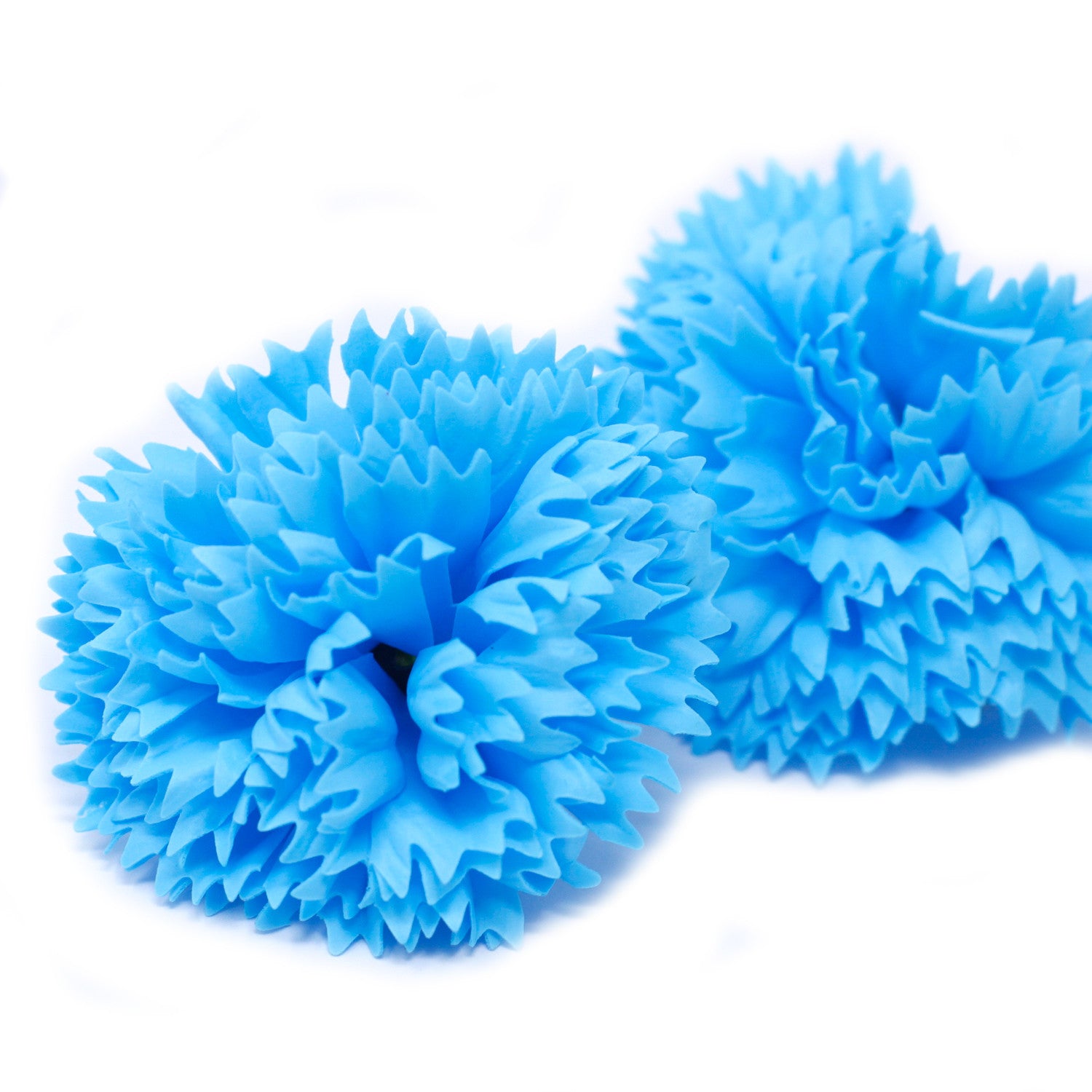 Craft Soap Flowers - Carnations - Sky Blue