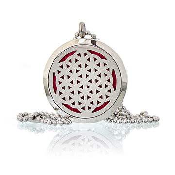Aromatherapy Diffuser Necklace - Flower  of Life 30mm