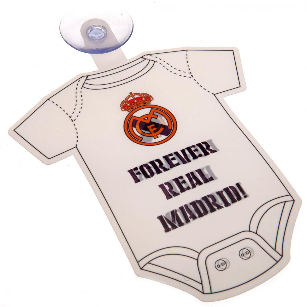 Real Madrid FC Baby On Board Sign - Officially licensed merchandise.