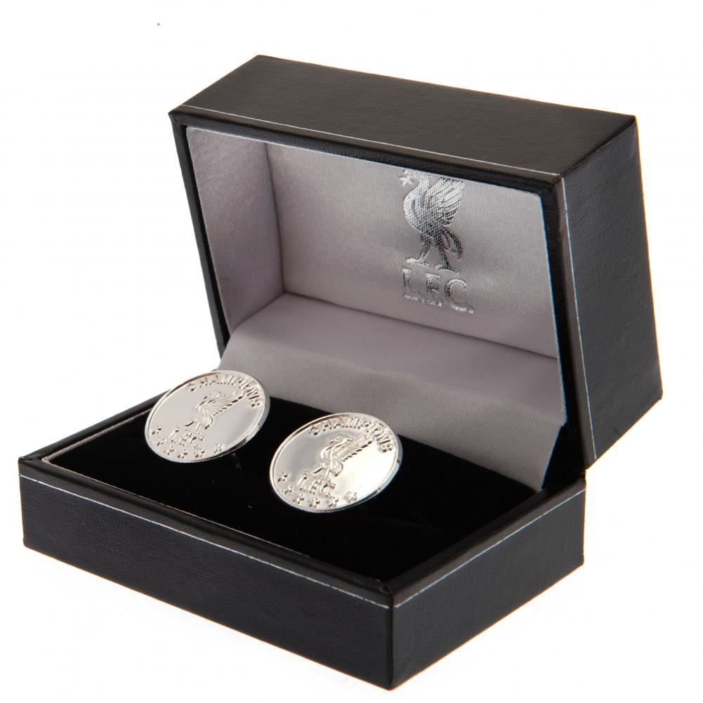 Liverpool FC Champions Of Europe Sterling Silver Cufflinks - Officially licensed merchandise.