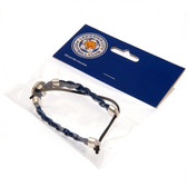 Leicester City FC Adjustable PU Slider Bracelet with Zamak Crest