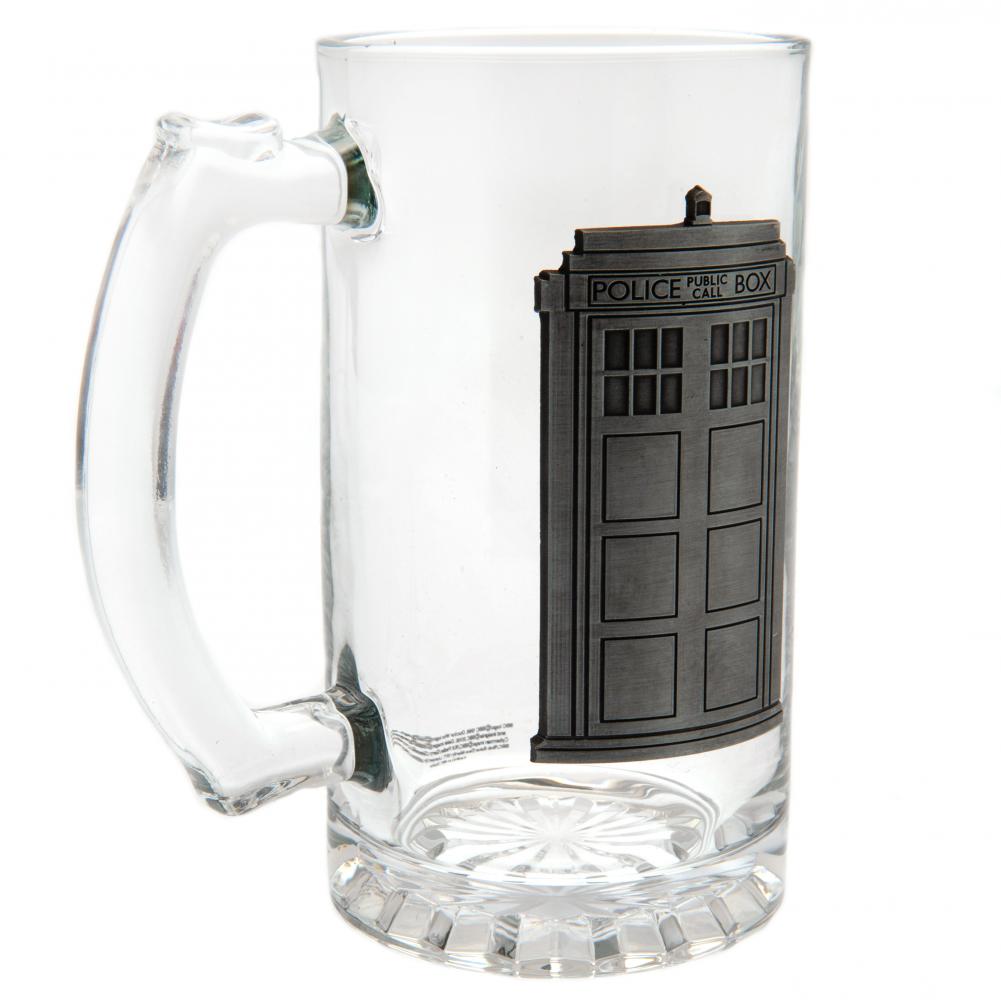 Doctor Who Glass Tankard - Officially licensed merchandise.