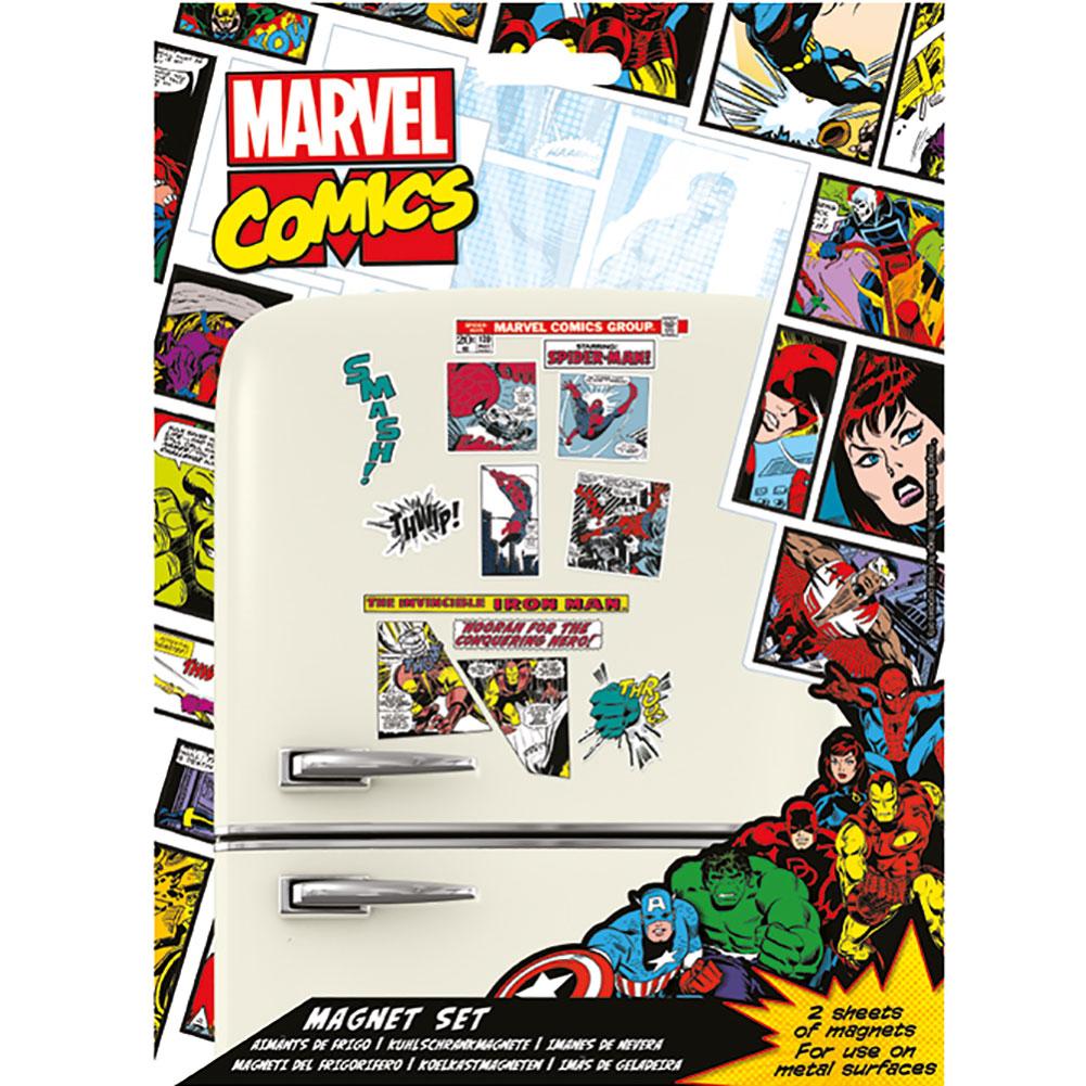 Marvel Comics Fridge Magnet Set - Officially licensed merchandise.