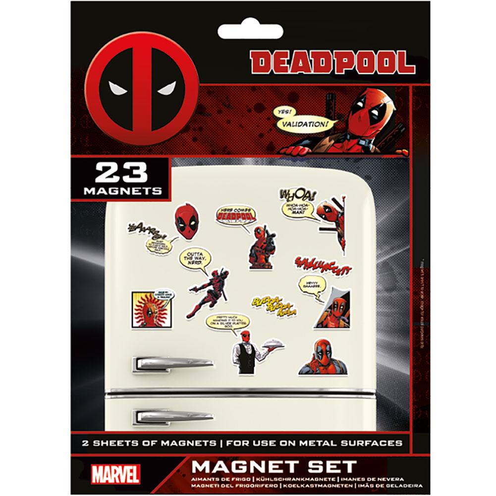 Deadpool Fridge Magnet Set - Officially licensed merchandise.