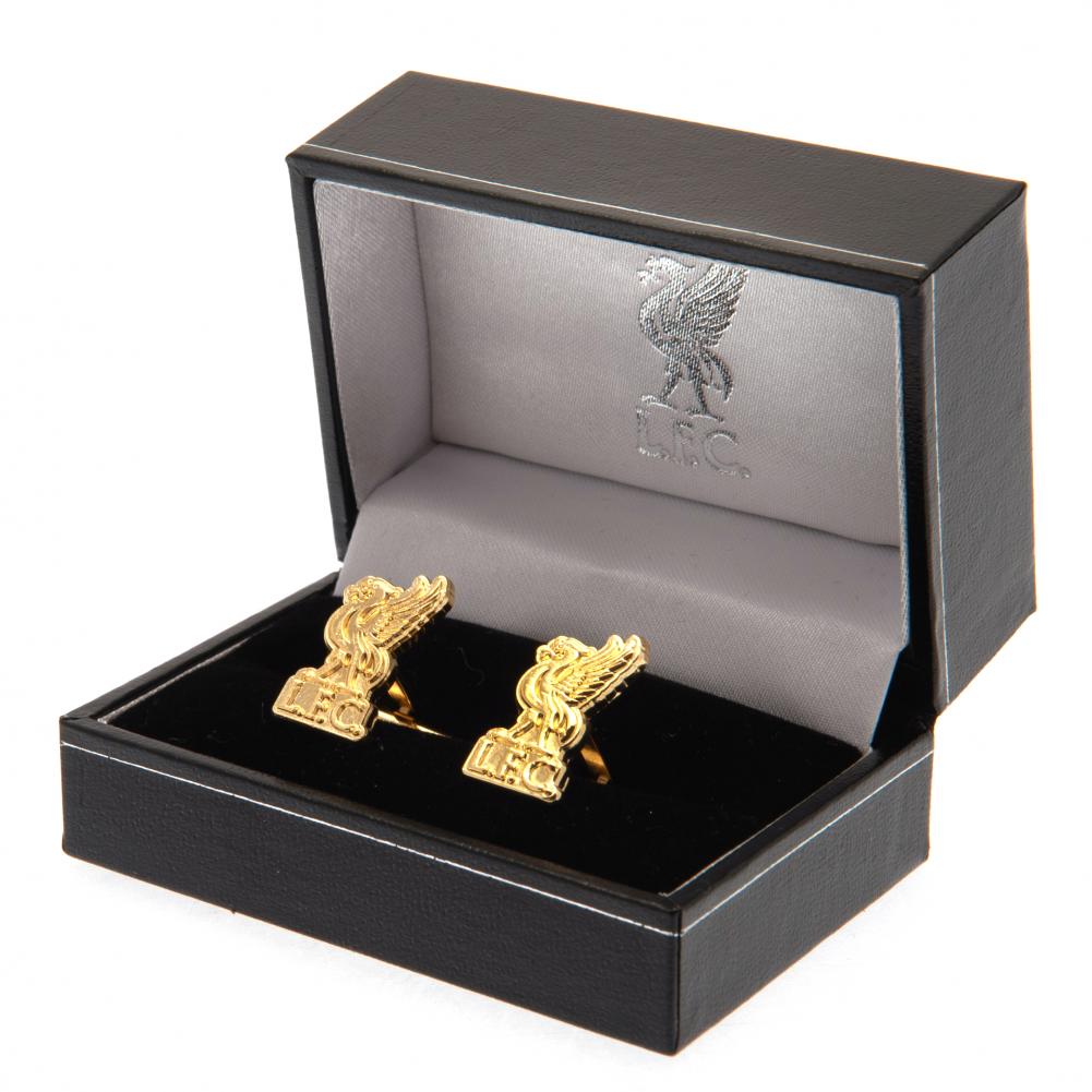 Liverpool FC Gold Plated Cufflinks LB - Officially licensed merchandise.