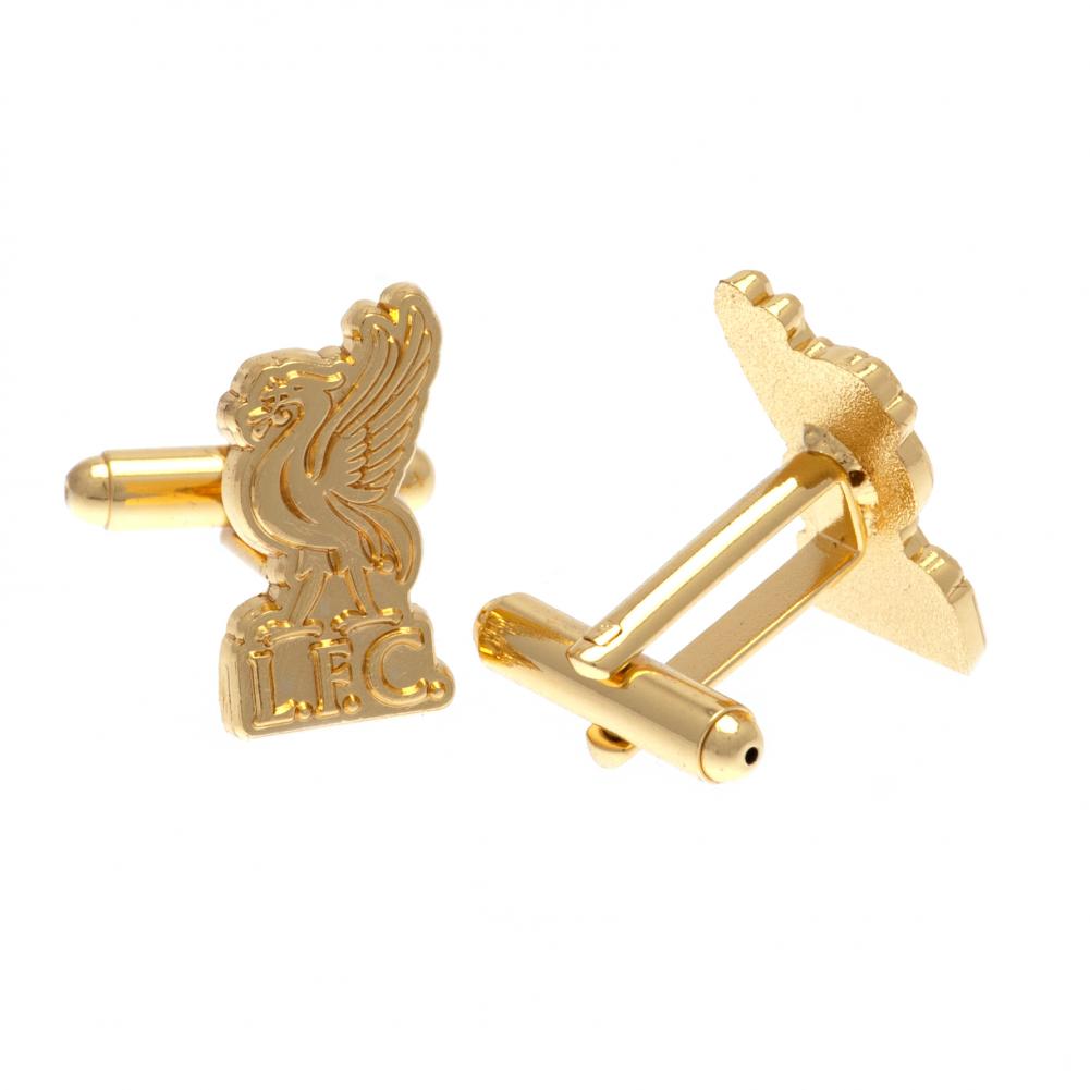 Liverpool FC Gold Plated Cufflinks LB - Officially licensed merchandise.