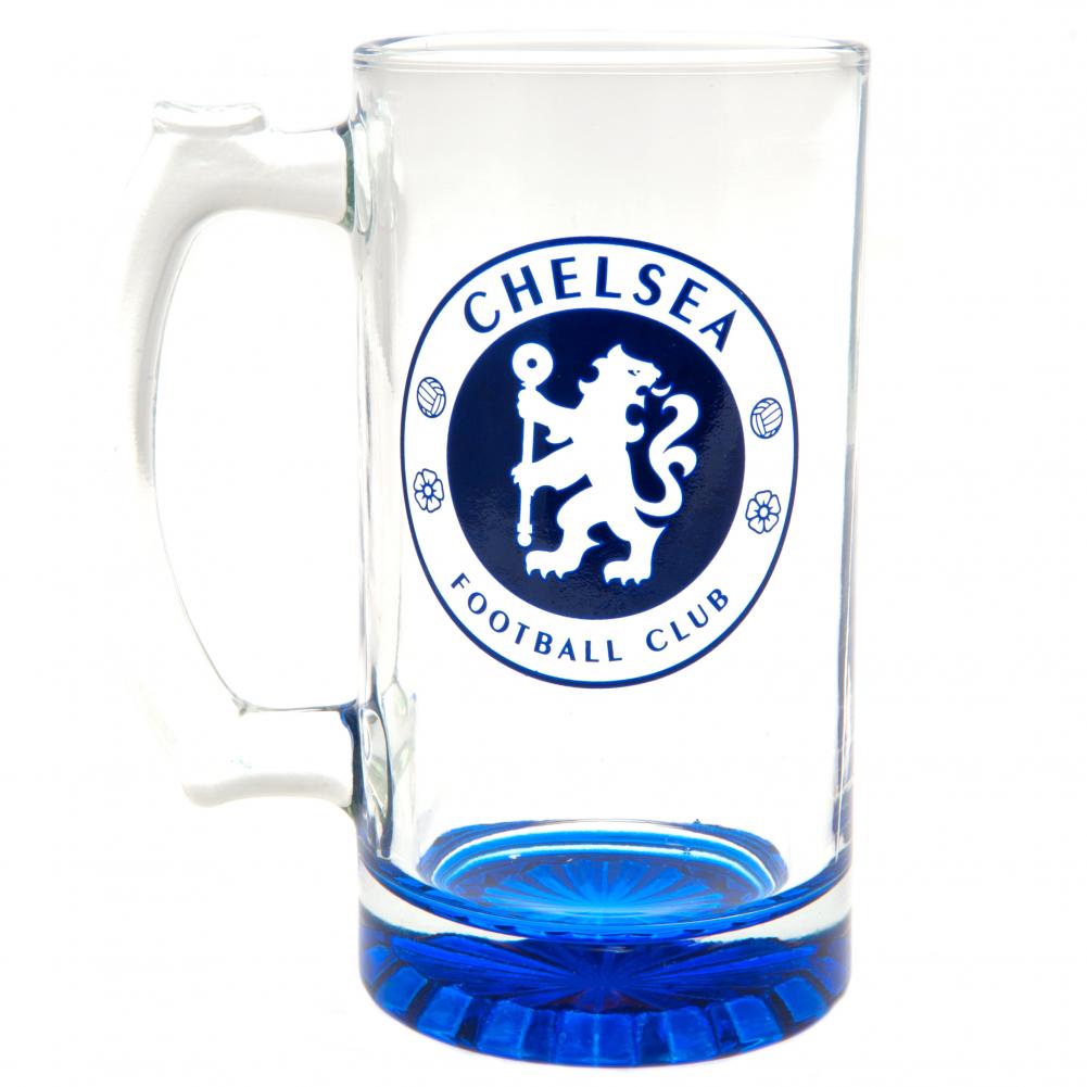 Chelsea FC Stein Glass Tankard - Officially licensed merchandise.