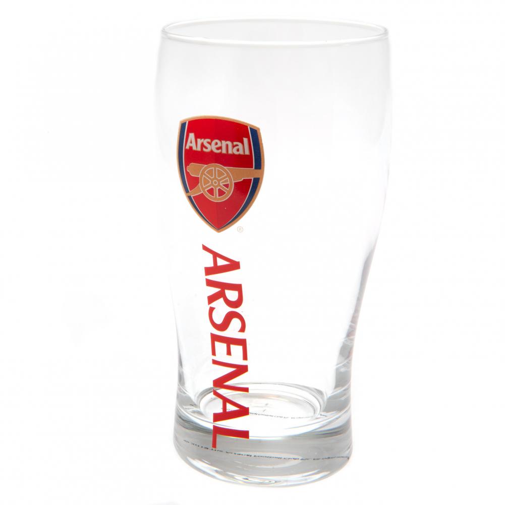 Arsenal FC Tulip Pint Glass - Officially licensed merchandise.