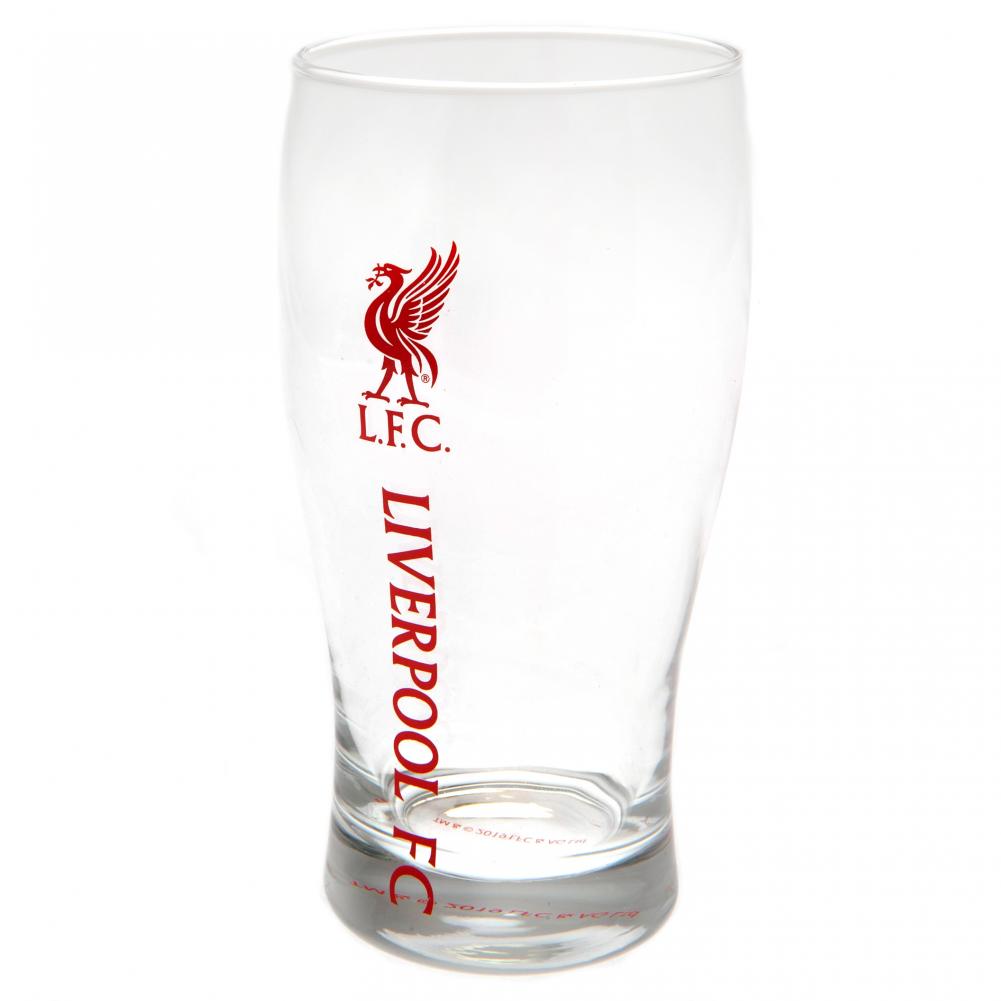 Liverpool FC Tulip Pint Glass - Officially licensed merchandise.
