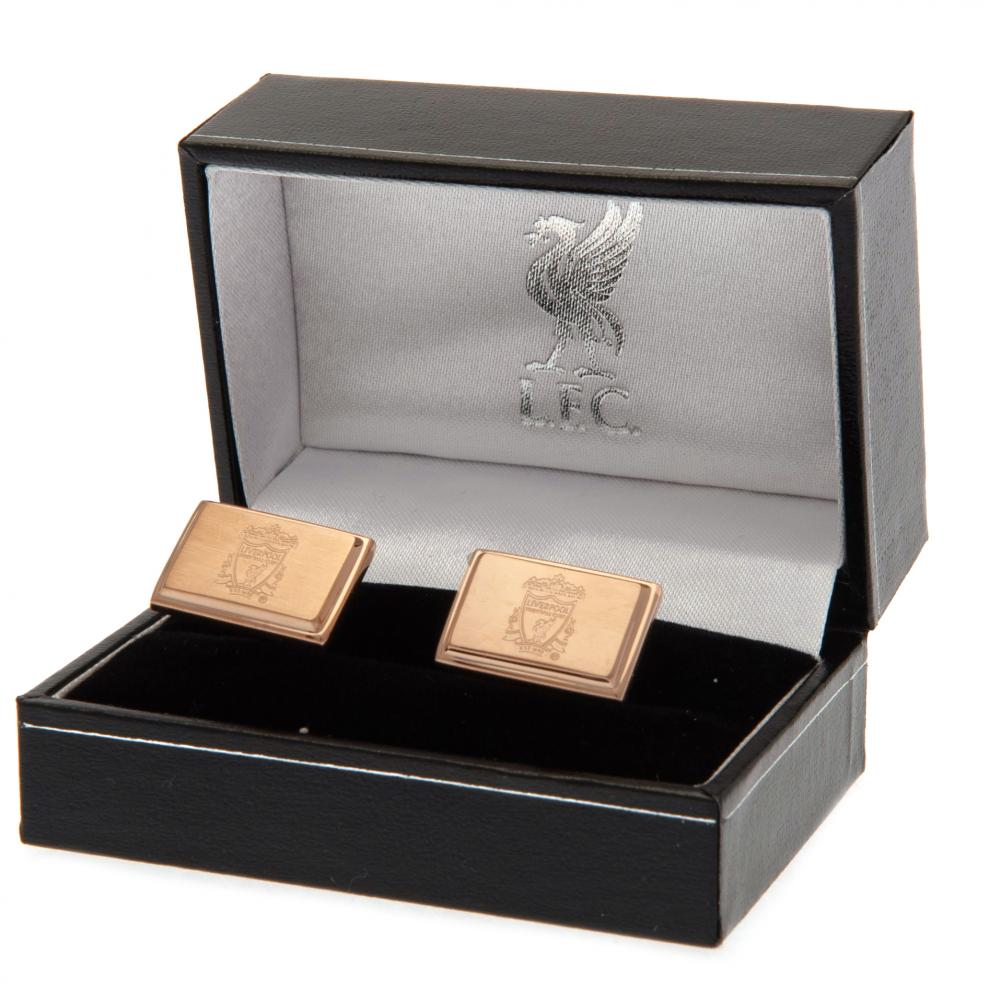 Liverpool FC Rose Gold Plated Cufflinks - Officially licensed merchandise.