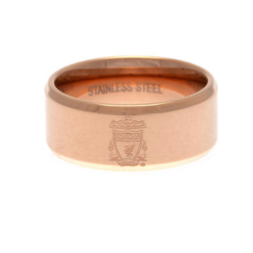 Liverpool FC Rose Gold Plated Ring Medium - Officially licensed merchandise.