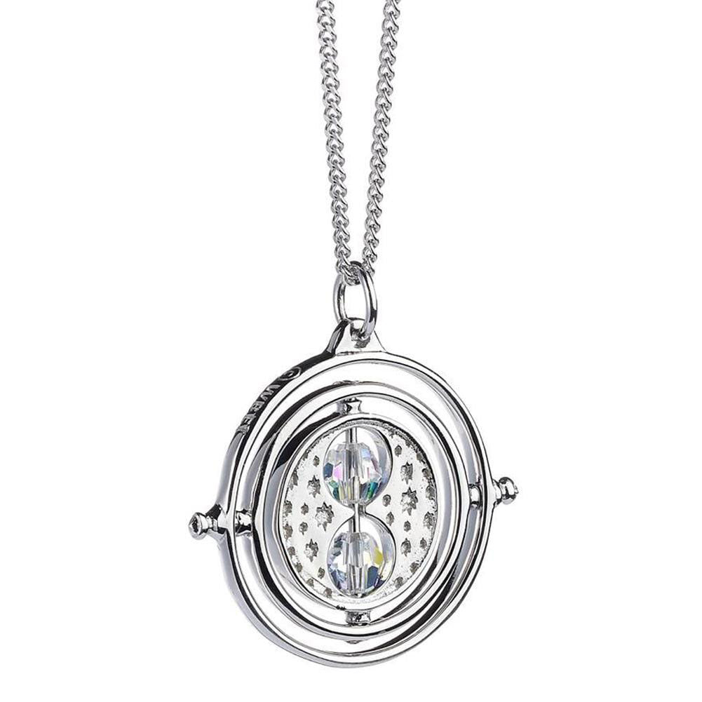 Harry Potter Sterling Silver Crystal Necklace Time Turner - Officially licensed merchandise.
