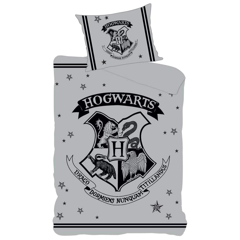 Harry Potter Single Duvet Set Hogwarts - Officially licensed merchandise.