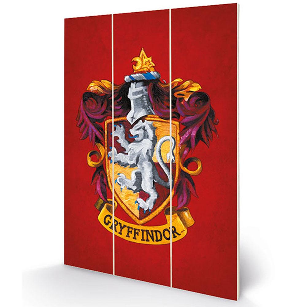 Harry Potter Wood Print Gryffindor - Officially licensed merchandise.