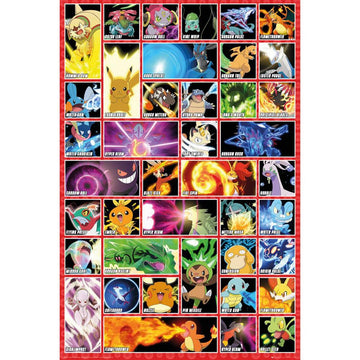 Pokemon Poster Moves 97 - Officially licensed merchandise.