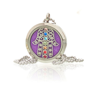 Aromatherapy Jewellery Necklace - Hamsa Chakra - 30mm