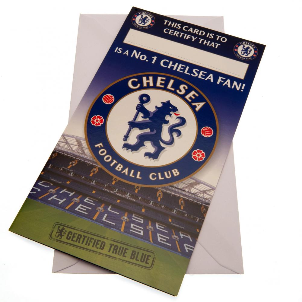 Chelsea FC Birthday Card No 1 Fan - Officially licensed merchandise.