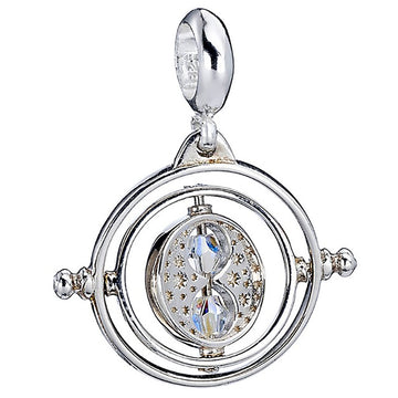 Harry Potter Sterling Silver Crystal Charm Time Turner - Officially licensed merchandise.