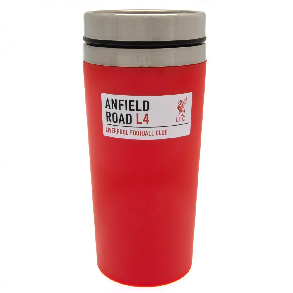 Liverpool FC Anfield Road Travel Mug - Officially licensed merchandise.