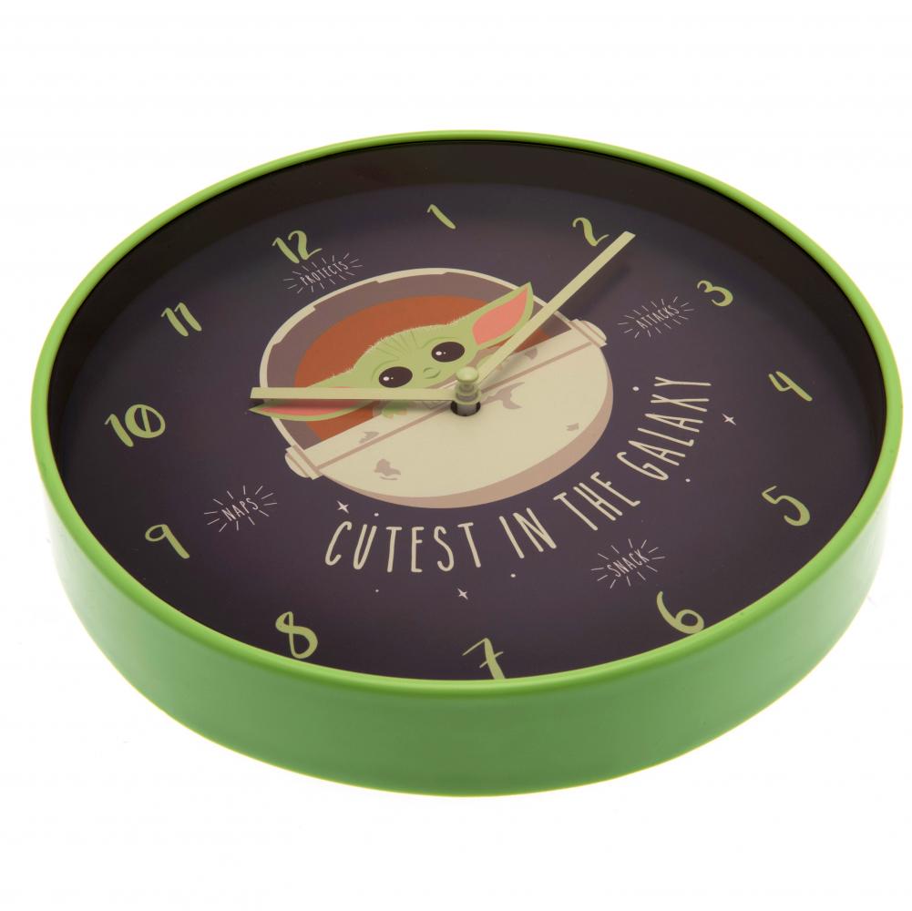 Star Wars: The Mandalorian Wall Clock Cutest - Officially licensed merchandise.