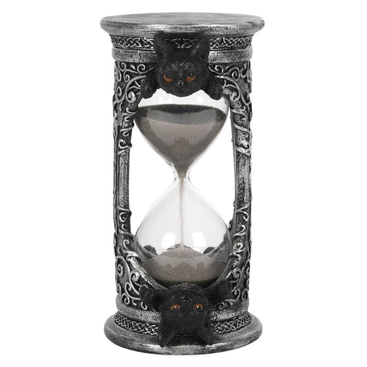 17cm Black Cat Hourglass Timer - £33.5 - Ornaments 