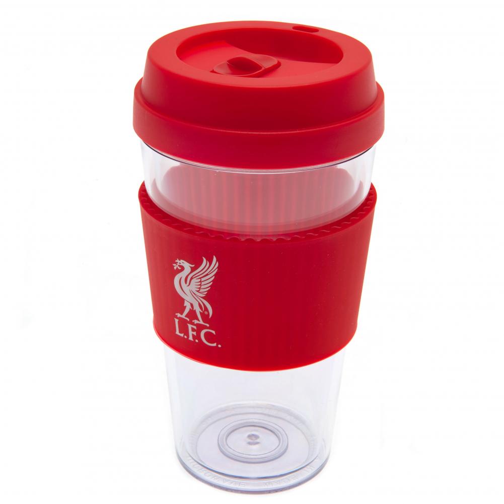 Liverpool FC Clear Grip Travel Mug LB - Officially licensed merchandise.