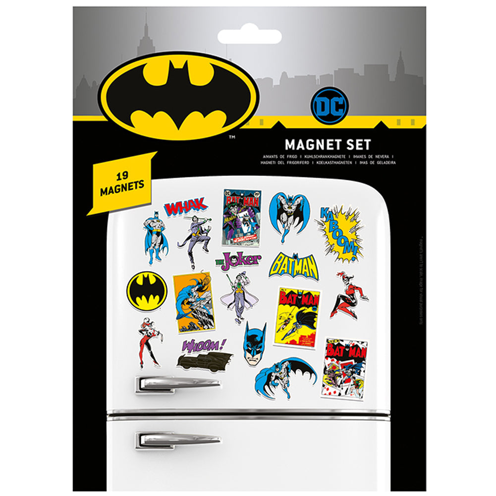 Batman Fridge Magnet Set - Officially licensed merchandise.