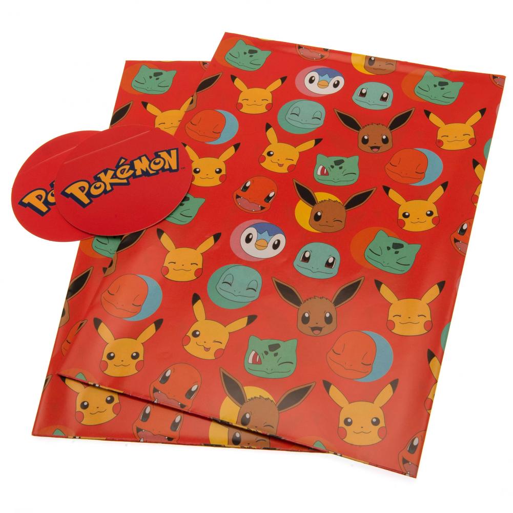 Pokemon Gift Wrap - Officially licensed merchandise.
