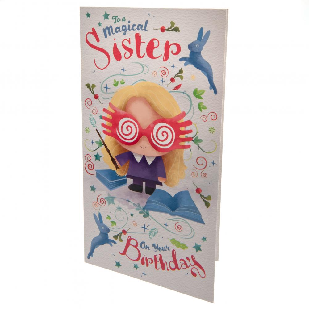 Harry Potter Birthday Card Sister - Officially licensed merchandise.
