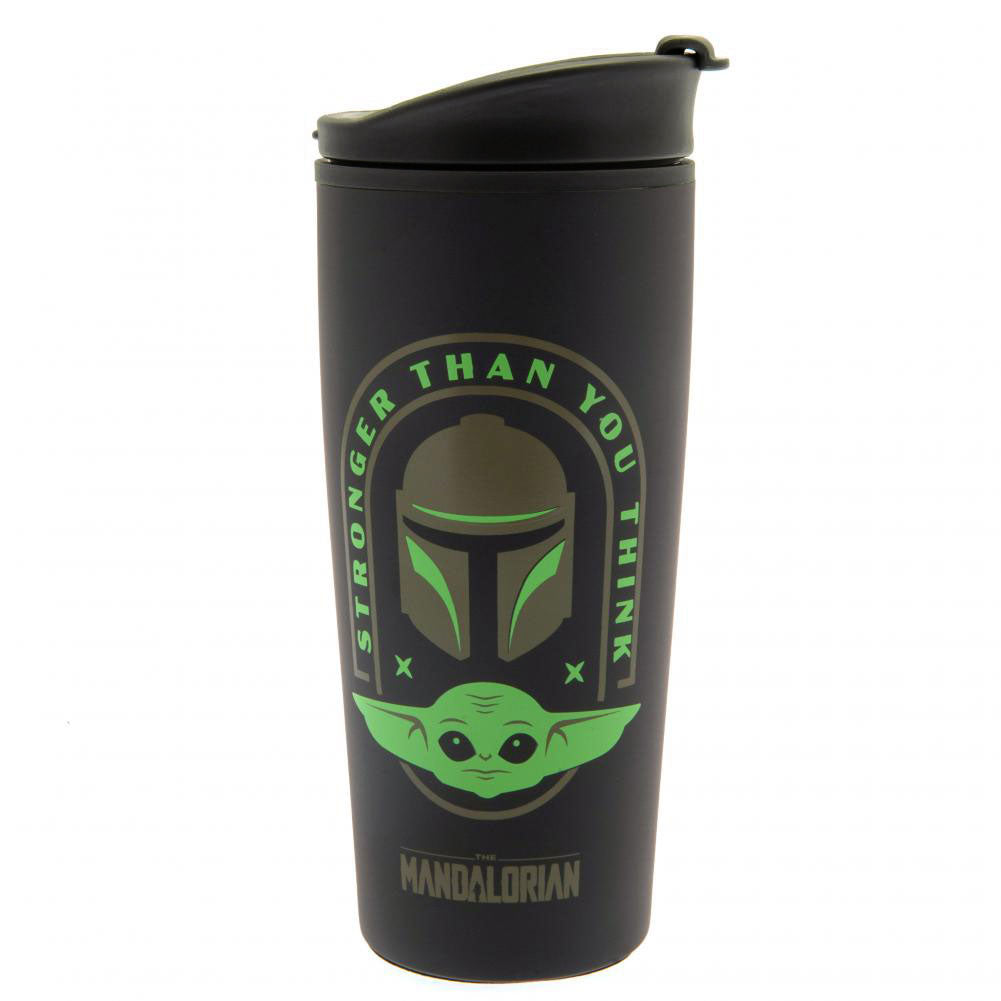 Star Wars: The Mandalorian Metal Travel Mug - Officially licensed merchandise.