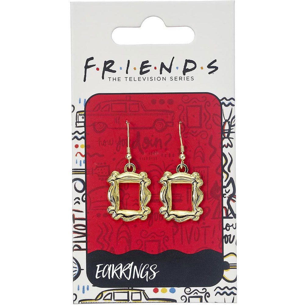 Friends Gold Plated Earrings Frame - Officially licensed merchandise.
