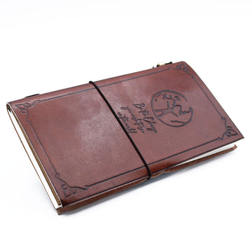 Handmade Leather Journal - Be the Change - Brown (80 pages)