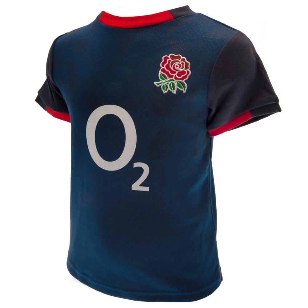 England RFU Shirt & Short Set 9/12 mths NV - Officially licensed merchandise.