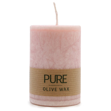 Pure Olive Wax Candle 90x60 - Antique Rose