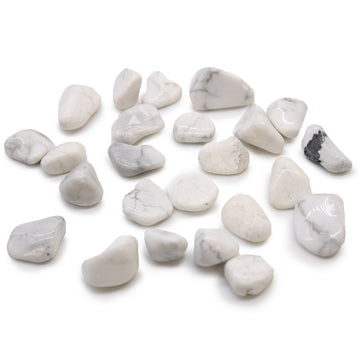 Small African Tumble Stones - White Howlite - Magnesite