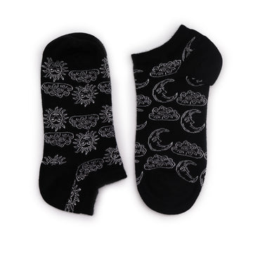 S/M Hop Hare Bamboo Socks Low (3.5-6.5) - Day and Night