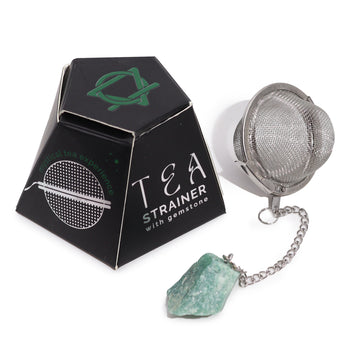 Raw Crystal Gemstone Tea Strainer - Green Aventurine