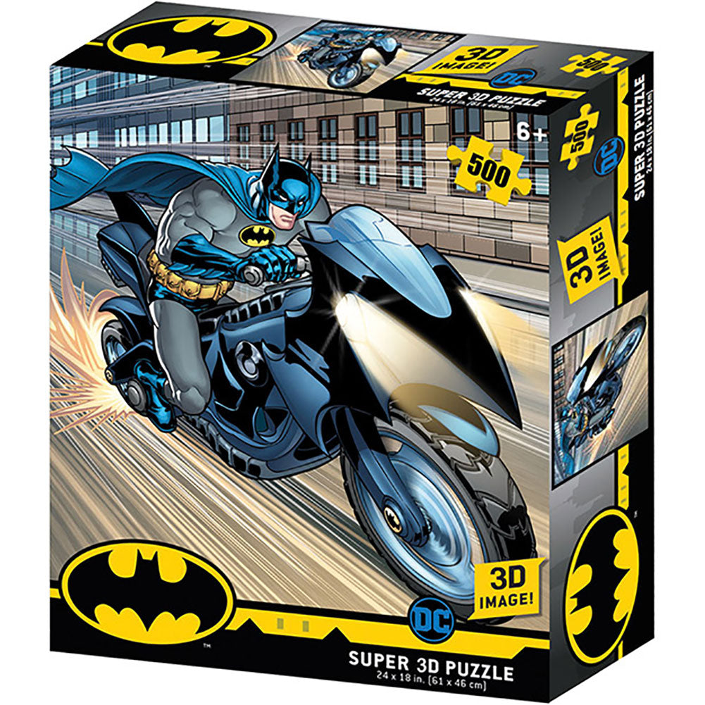 Batman 3D Image Puzzle 500pc Batcycle - Officially licensed merchandise.